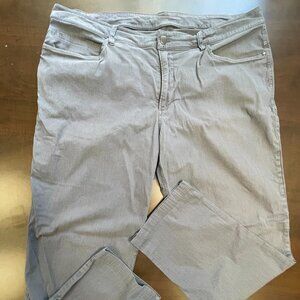 Lululemon ABC Pants Men 38x30 Gray Stretch Flat Front Performance